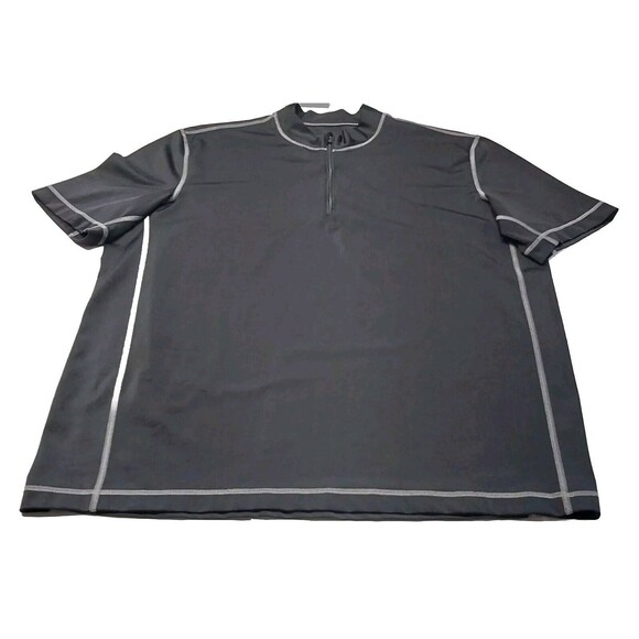 Lands End Mens Large 42-44 Black Athletic Shirt Tee Spandex Blend Lightweight - Picture 1 of 13